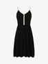 Robe à bretelles style cordes - Noir - 1