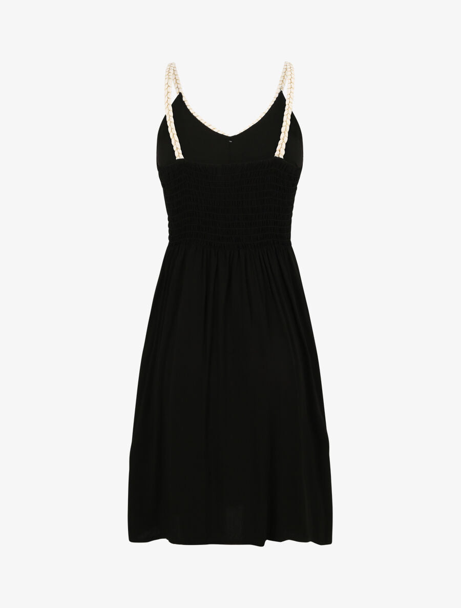 Robe à bretelles style cordes - Noir - 2