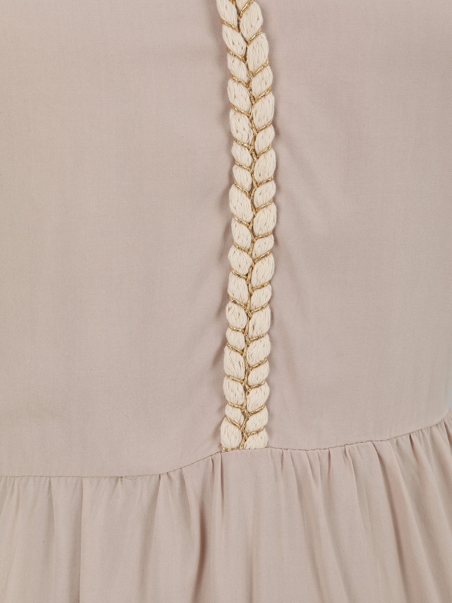 Robe à bretelles style cordes - Beige - 3
