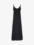 Robe longue empire unie à buste en crochet - Noir - 1