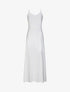 Robe longue évasée unie à taille en crochet - Blanc - 1