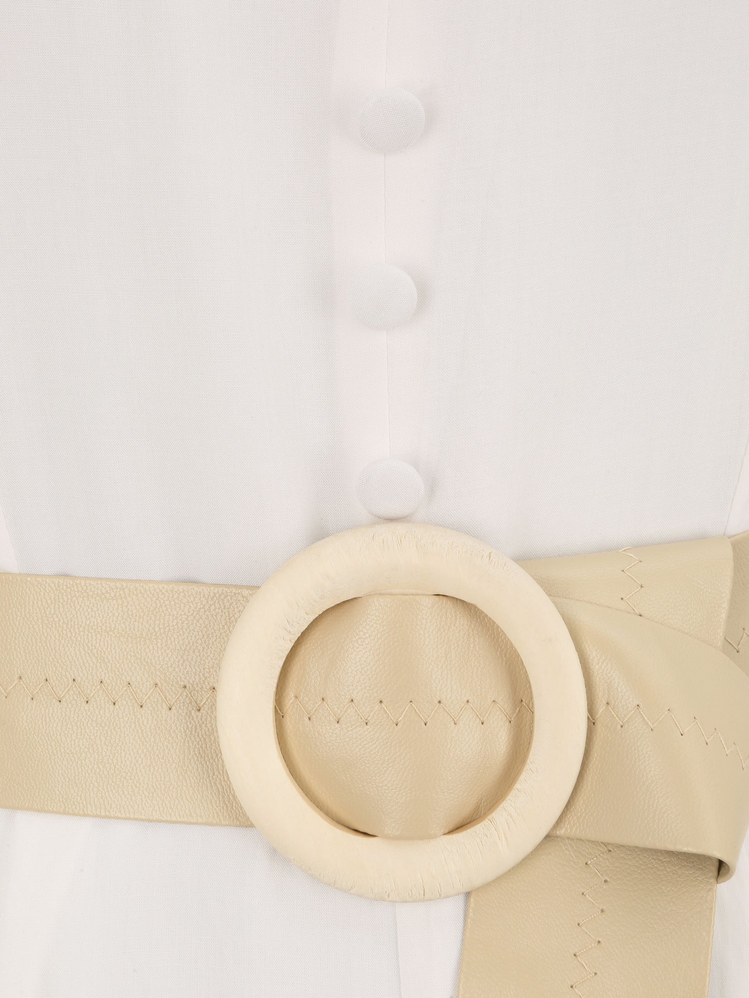 Combishort à boutons stylisés - Blanc - 3