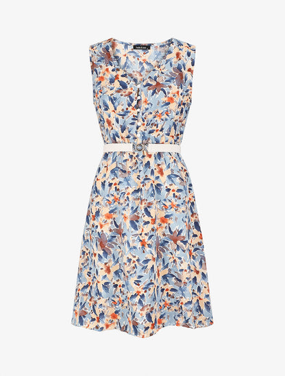 Robe patineuse imprimé fleurs d&