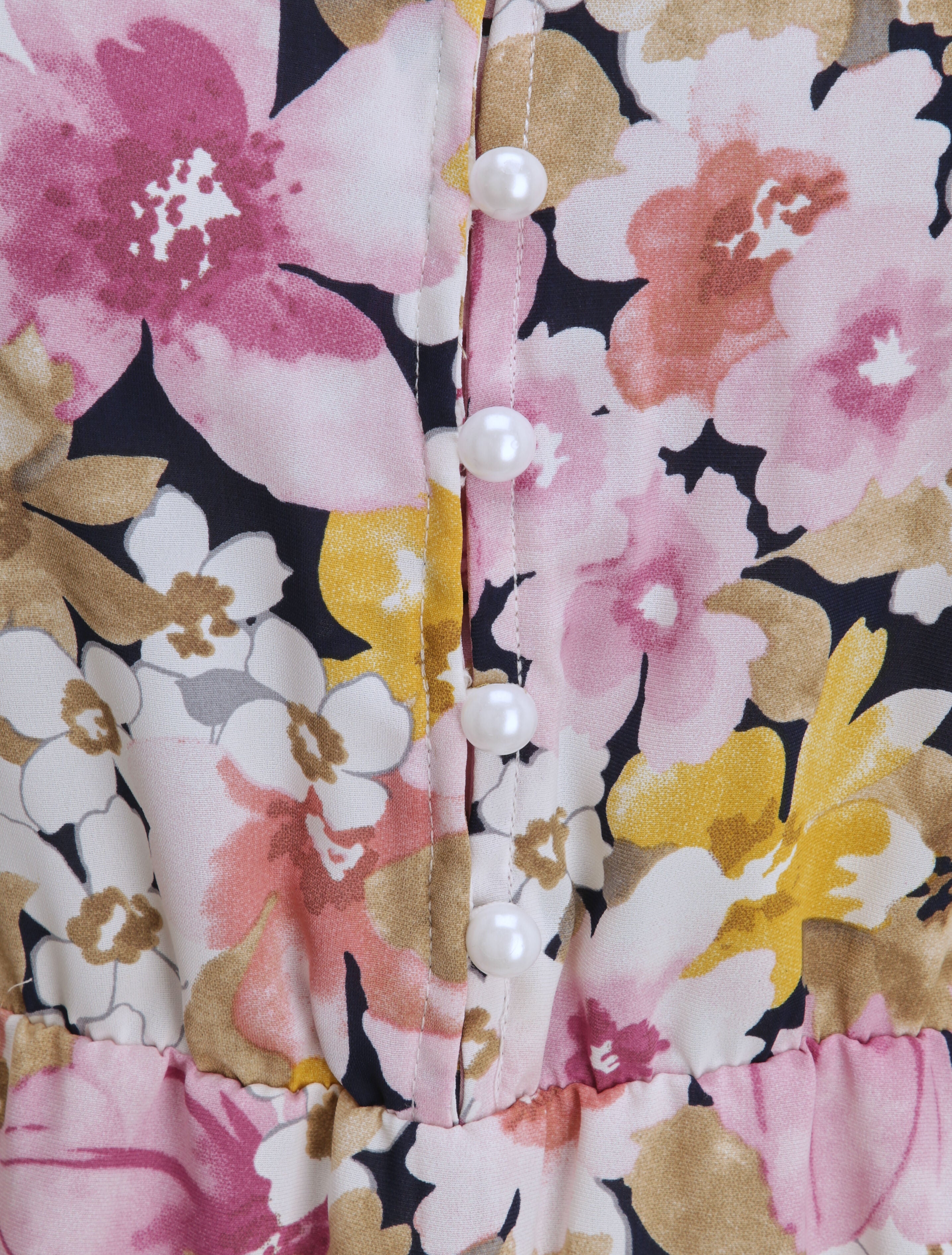 Robe patineuse imprimé fleurs d&