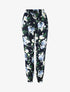 Pantalon fluide imprimé fleurs printanières à bords élastiqués - Marine - 1
