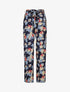 Pantalon fluide motifs fleurs de vanillier - Marine - 5
