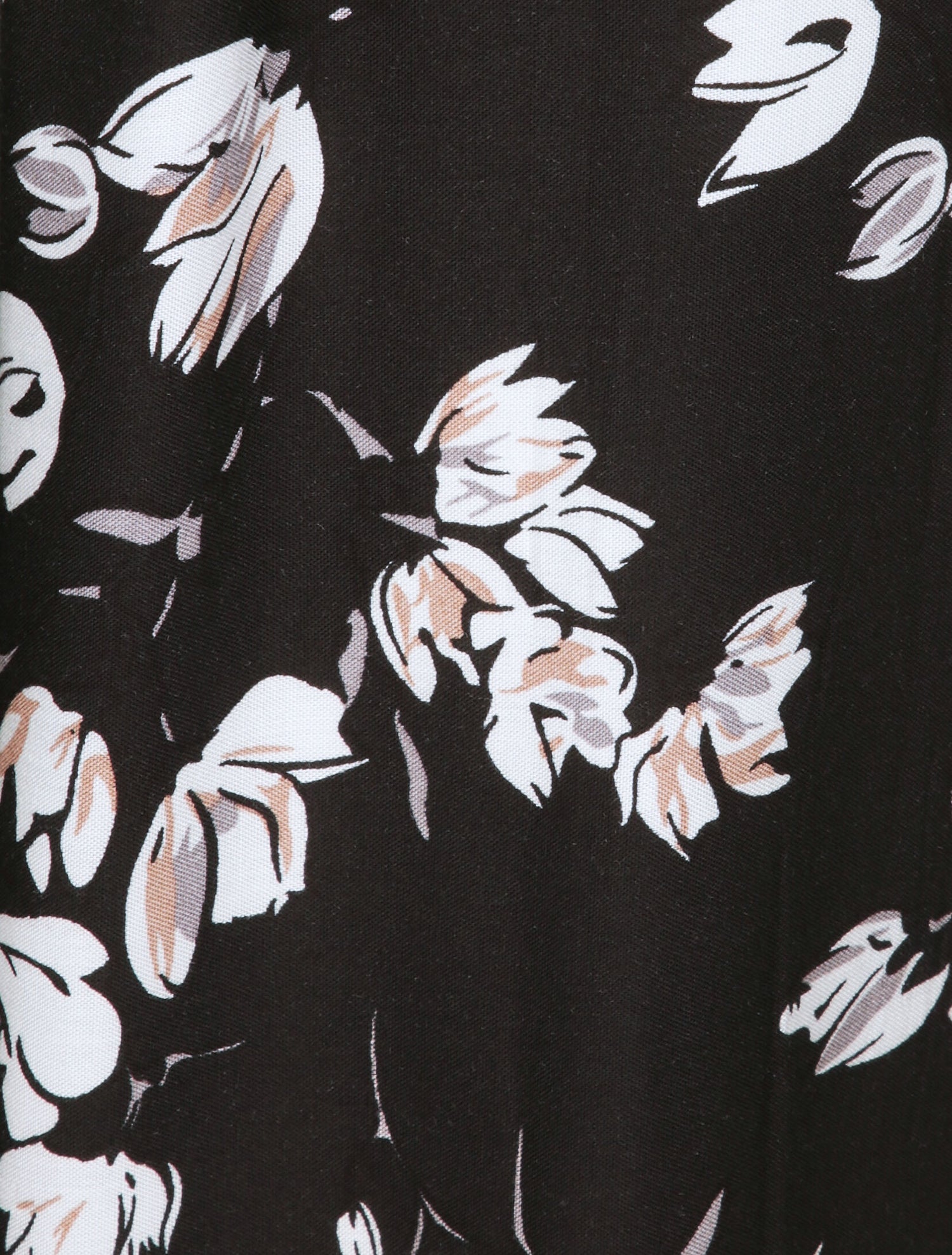 Pantalon harem imprimé tulipes - Noir - 4