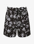 Short fluide motifs marguerites - Noir - 1