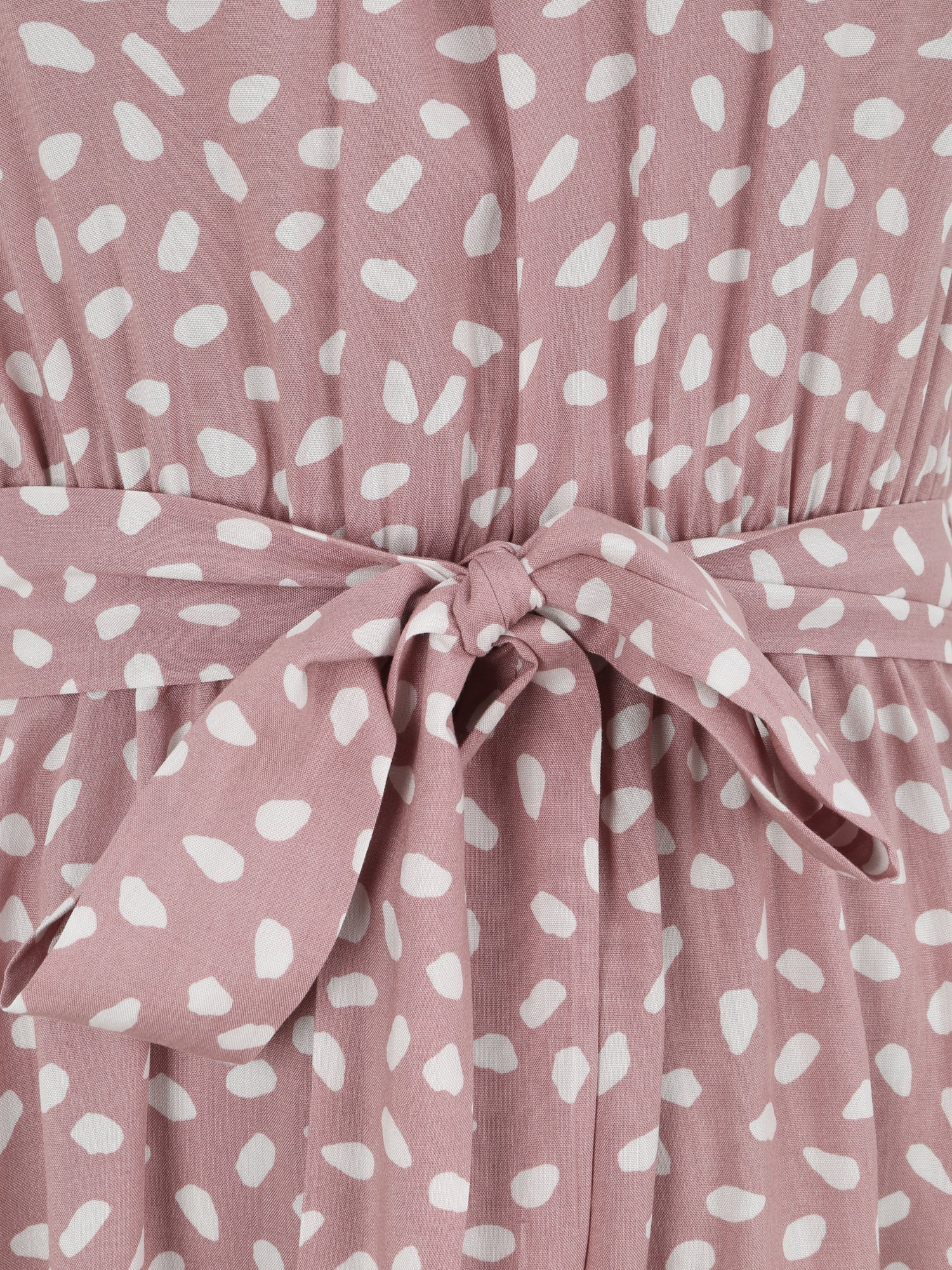 Robe cintrée à imprimé moucheté - Rose clair - 3