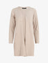 Gilet mi-long à manches longues - Beige - 1
