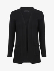 Gilet fin uni à poches plaquées - Noir - 1