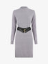 Robe pull courte à col montant - Gris - 1