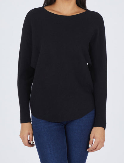 Pull à dos en dentelle - Noir - 5