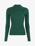 Pull col montant et décolleté ajouré - Vert - 1