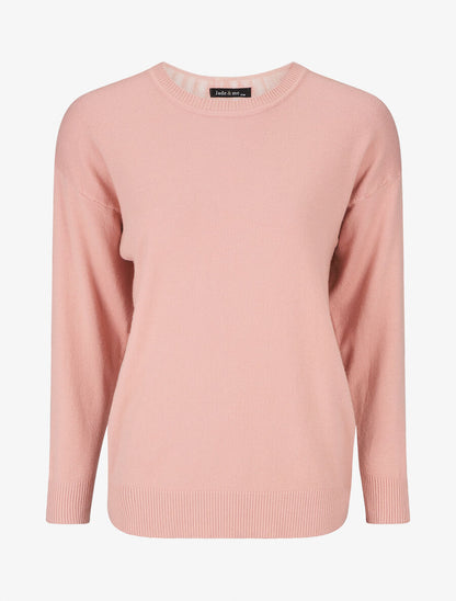 Pull manches 3/4 et dos fantaisie - Rose - 2