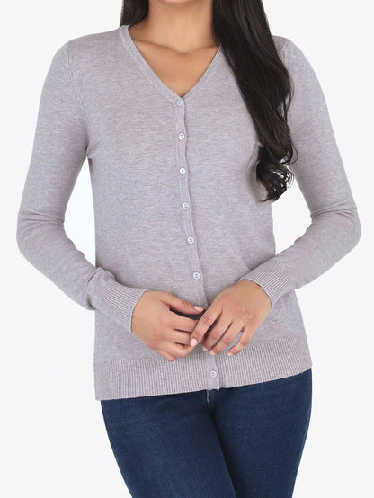 Gilet classique col V - Gris - 4