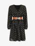 Robe courte imprimé graphique irisé - Noir - 1