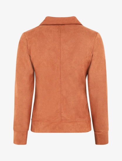 Perfecto droit en suédine - Camel - 2