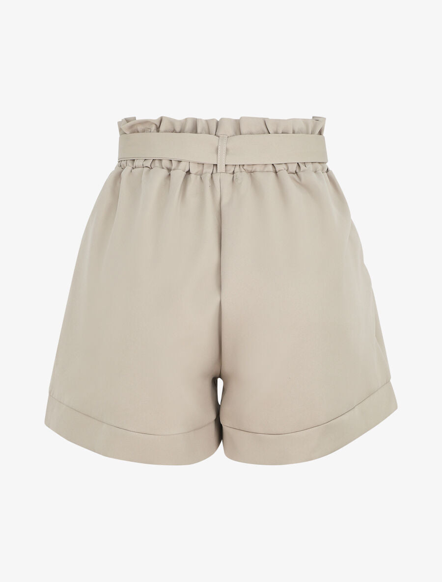 Short paperbag uni - Beige - 2