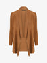 Gilet long uni côtelé - Camel - 1