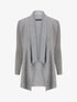 Gilet long uni côtelé - Gris - 4