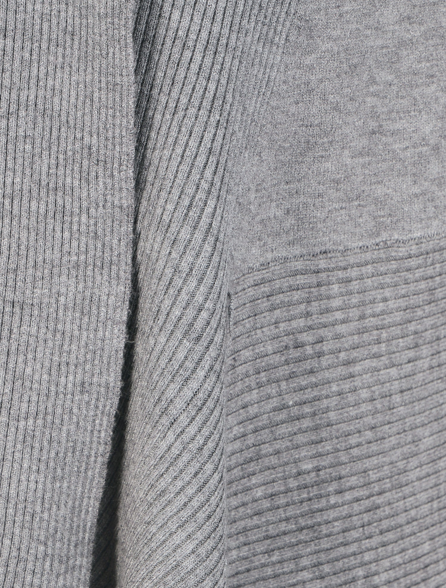 Gilet long uni côtelé - Gris - 3
