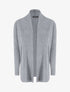 Gilet long en maille - Gris - 1