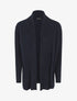 Gilet long en maille - Marine - 1