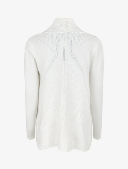 Gilet long en maille - Blanc - 2