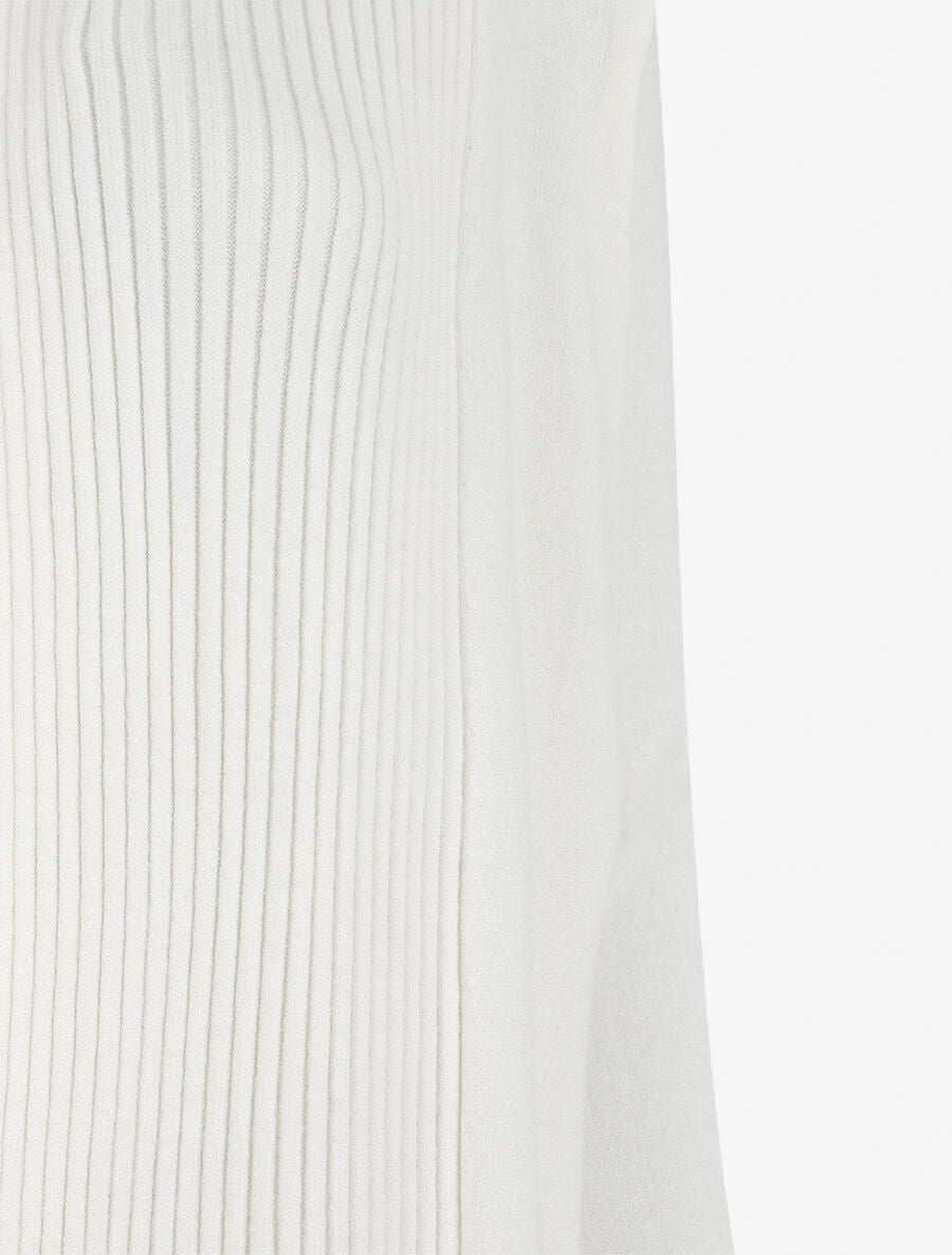 Gilet long en maille - Blanc - 3