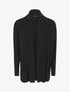 Gilet long en maille - Noir - 1