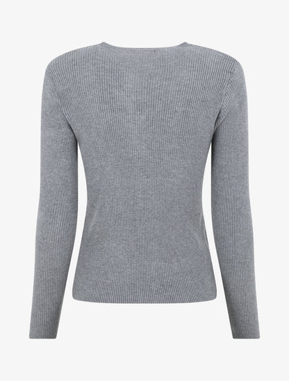 Gilet côtélé zippé - Gris - 2