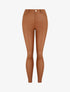 Pantalon slim effet ciré - Camel - 1