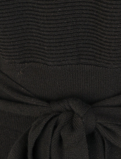 Robe mi-longue ajourée dans le dos - Noir - 3