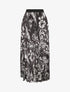 Jupe longue plissée imprimé foulard - Noir - 1