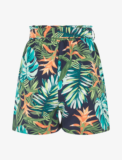 Short paper bag imprimé tropical - Vert - 2