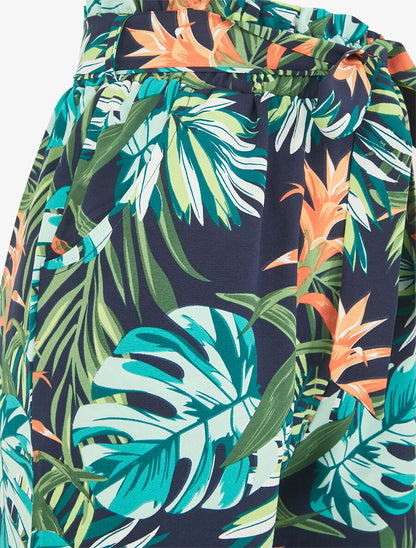 Short paper bag imprimé tropical - Vert - 3