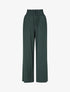 Pantalon fluide uni à poches - Vert sapin - 1