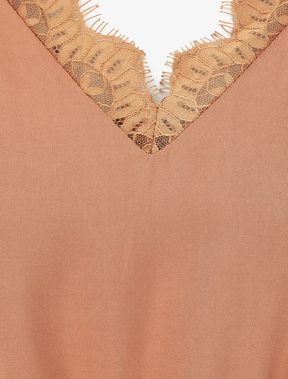 Combinaison ample sans manches col V - Rouille - 3