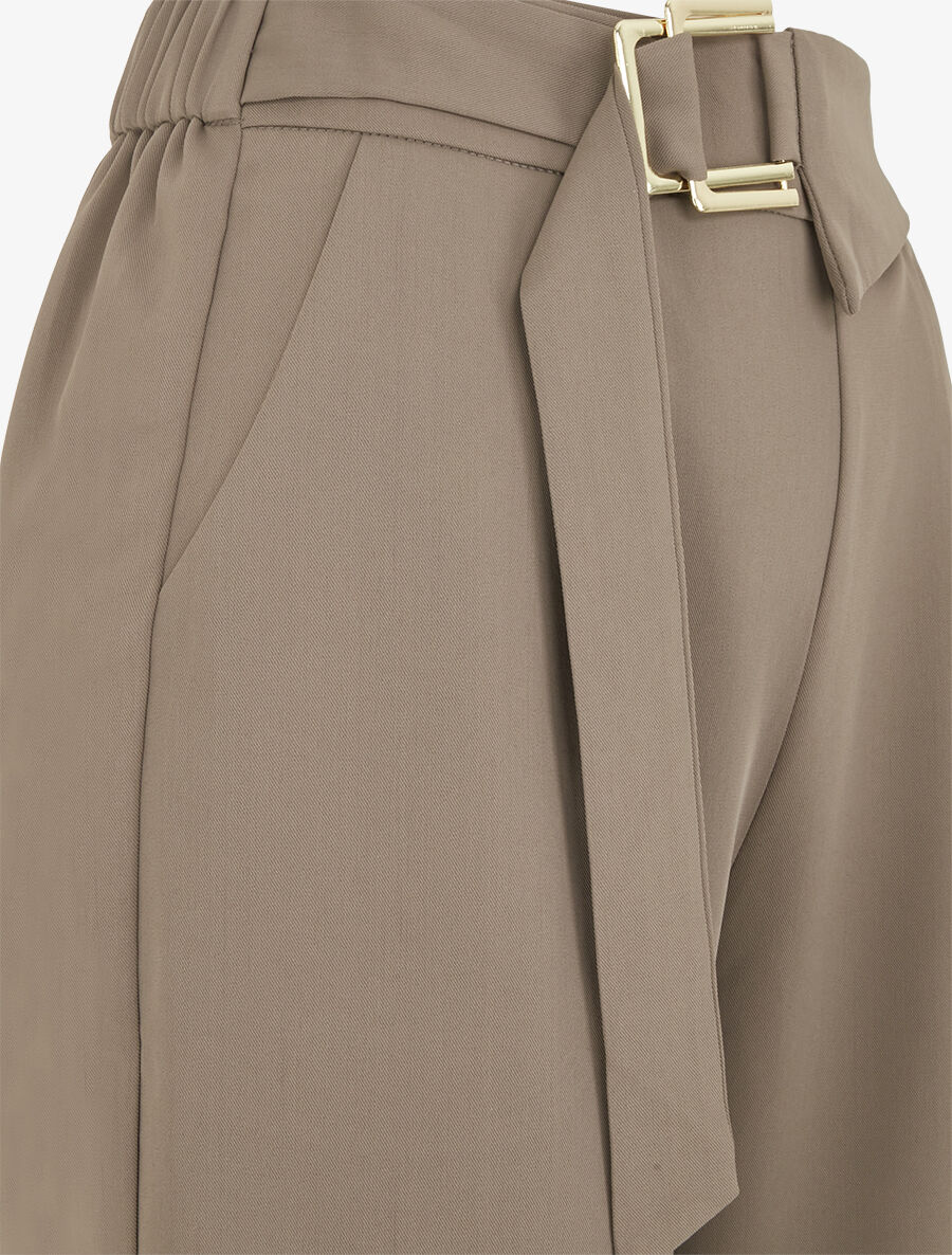 Pantalon ample à double boucles dorées - Kaki - 3