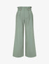 Pantalon ample uni à taille haute - Vert gris - 4