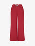 Pantalon ample à boucle style noeud - Rouge - 1
