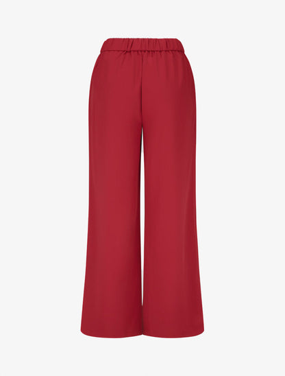 Pantalon ample à boucle style noeud - Rouge - 2