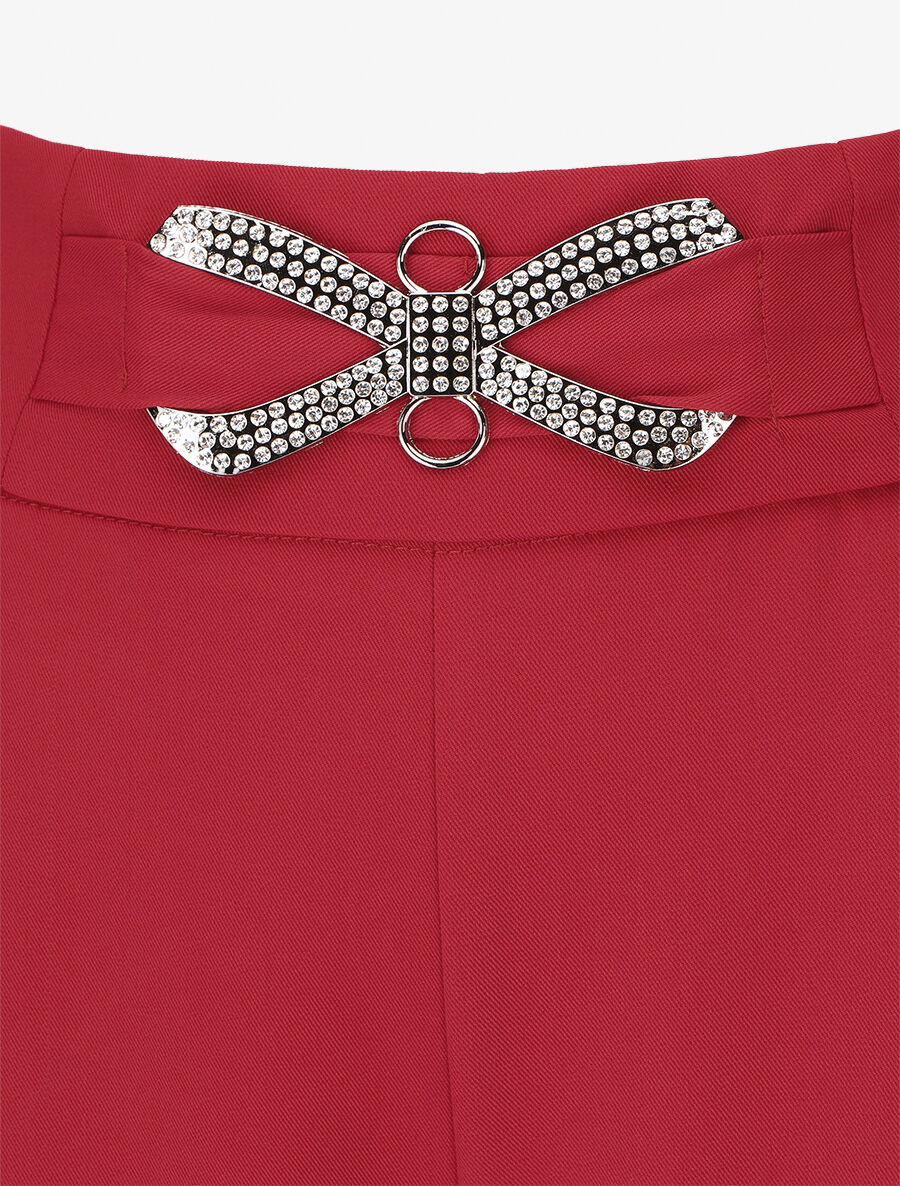 Pantalon ample à boucle style noeud - Rouge - 3