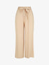Pantalon uni fluide élastiqué - Beige - 1