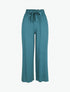 Pantalon uni fluide élastiqué - Bleu canard - 4