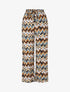 Pantalon fluide à imprimé zigzag - Noir - 4