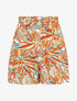 Short élastiqué imprimé mandala - Orange - 1