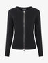 Gilet côtelé ajusté à zip - Noir - 1