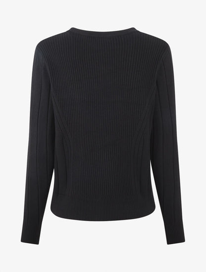 Gilet côtelé ajusté à zip - Noir - 2
